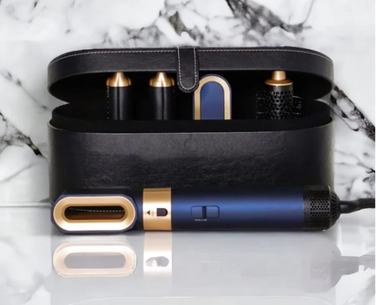 IconicStyle 5-in-1 Haarstyler Blue Edition im Premium-Etui – Multistyler mit Düsen und Lockenaufsätzen