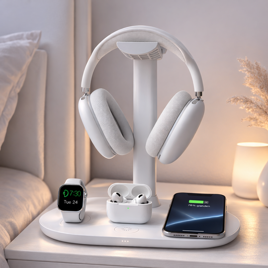 IconicCharge™ 4-in-1 Wireless Charging Stand – Für Kopfhörer, Smartphone, AirPods & Watch