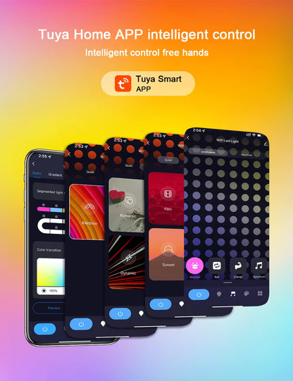 IconicGlow HexaLights – Tuya Smart App Steuerung mit Szenen, Farbmodi und Musik-Sync für RGBIC Hexagon-Paneele