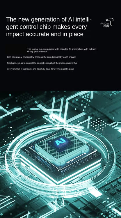 IconicPulse Pro 99 Massagepistole mit neuer AI-Smart-Chip-Technologie für präzise Schlagkraft und intelligente Muskelanpassung