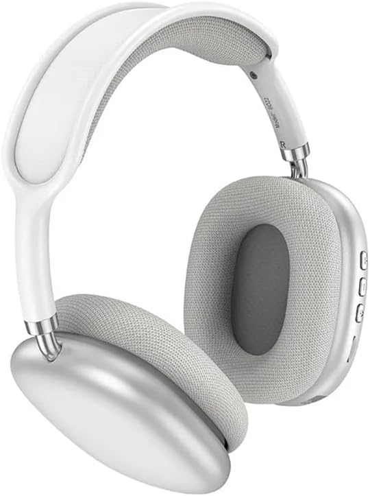 IconicSphere Max Bluetooth Over-Ear Kopfhörer in seitlicher Ansicht, silberne Hörmuscheln und atmungsaktive Memory-Foam-Ohrpolster