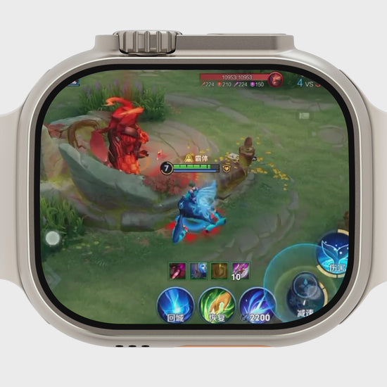 IconicTech Ultra AI³ Smartwatch zeigt flüssiges Gaming auf dem AMOLED-Display – mobiles Actionspiel mit hoher Grafikleistung