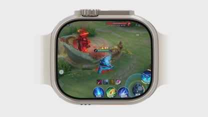 IconicTech Ultra AI³ Smartwatch zeigt flüssiges Gaming auf dem AMOLED-Display – mobiles Actionspiel mit hoher Grafikleistung