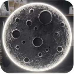 3D-Mondlampe Sunmoon mit warmweißem LED-Licht – detailreiche Mondoberfläche